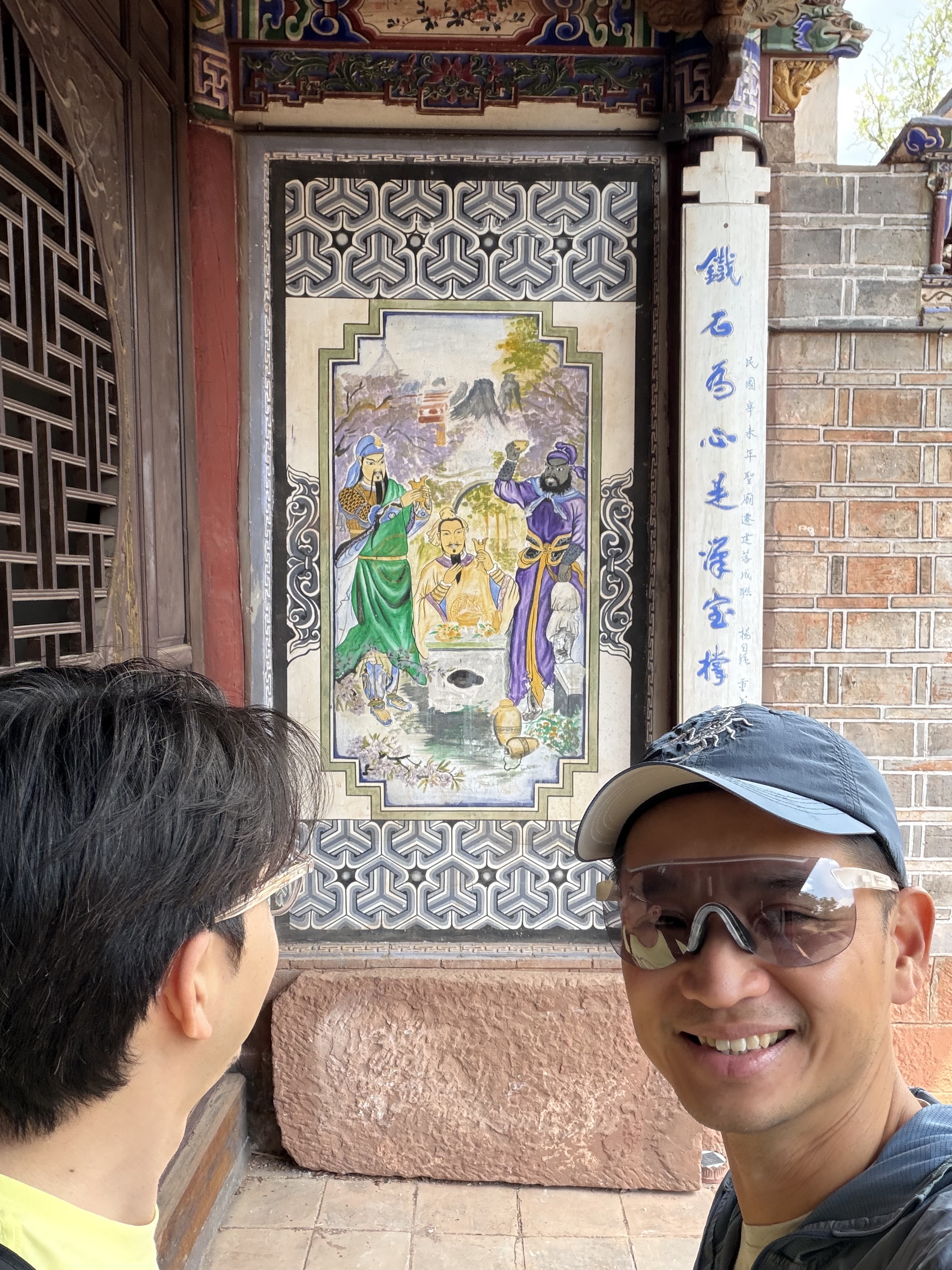 廟廊彩色磚雕道教故事